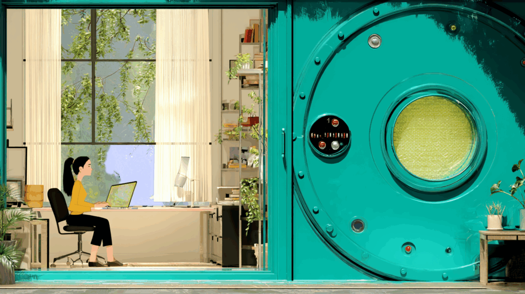 locked door open window